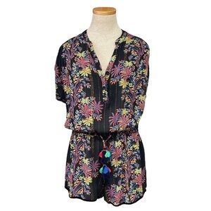 STAR MELA ROMPER UK Floral Tropical Shorts Boho Size Small